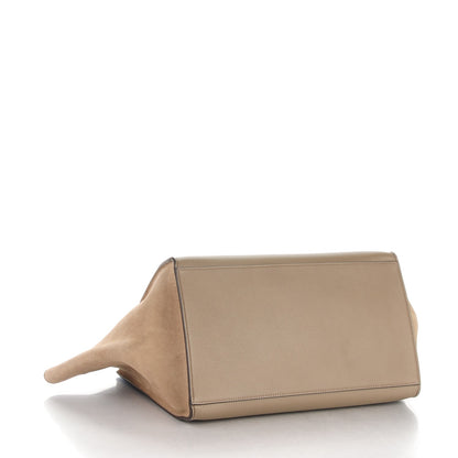 Celine Drummed Calfskin Suede Large Trapeze Souris 4 of 7