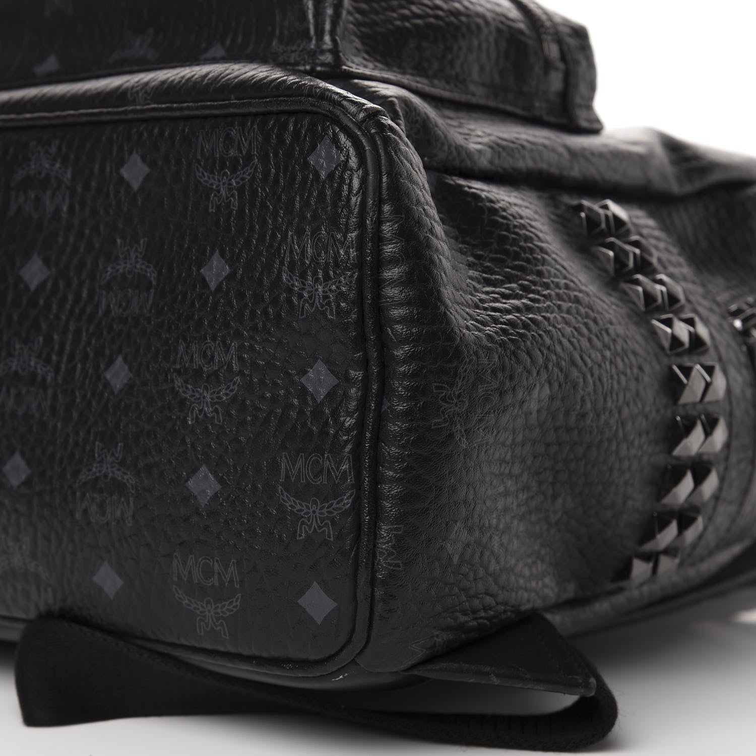 MCM Visetos Medium Stark Backpack Black 6 of 11