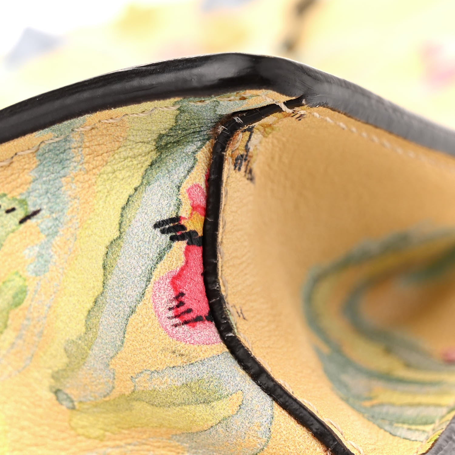 Fendi Vitello Marie Antoinette Print Scalloped Mix Studded Small Kan I Shoulder Bag Panna Multicolor 13 of 15