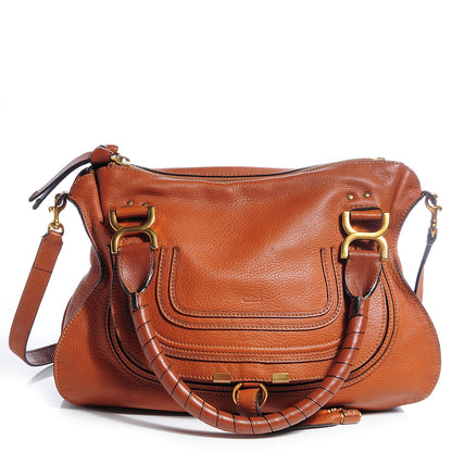 Chloe Calfskin Medium Marcie Satchel Whiskey 1 of 8