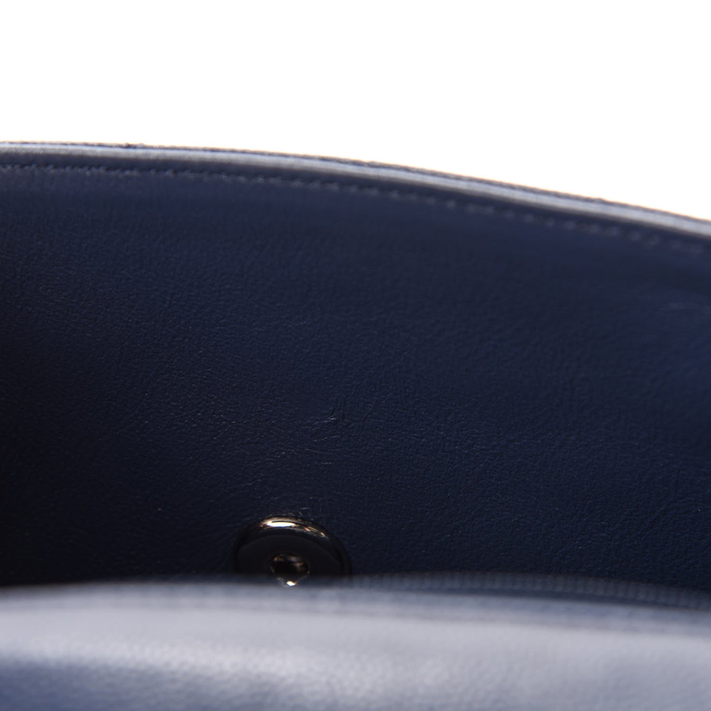 Caviar Quilted Mini Rectangular Flap Navy