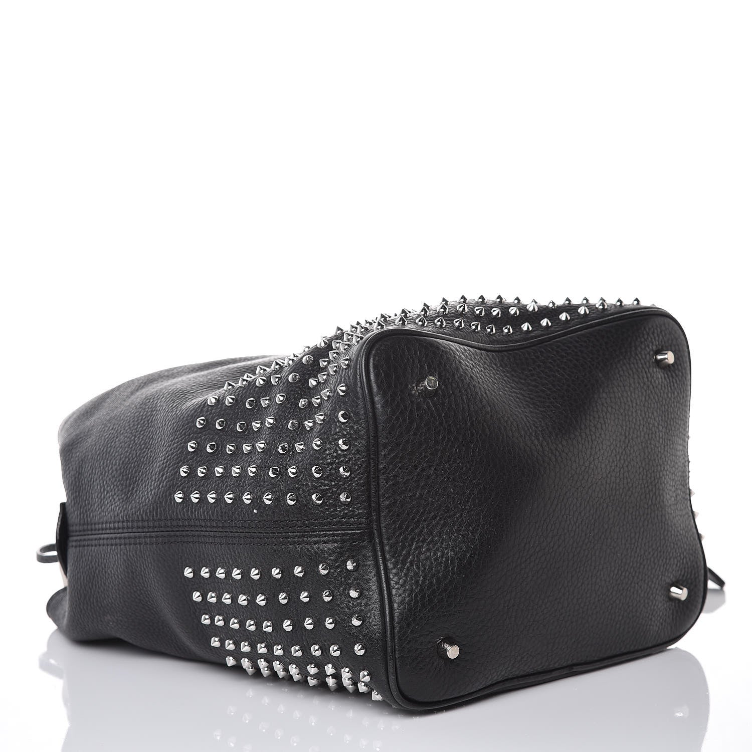 Burberry Calfskin Studded Medium Susanna Hobo Black 4 of 9