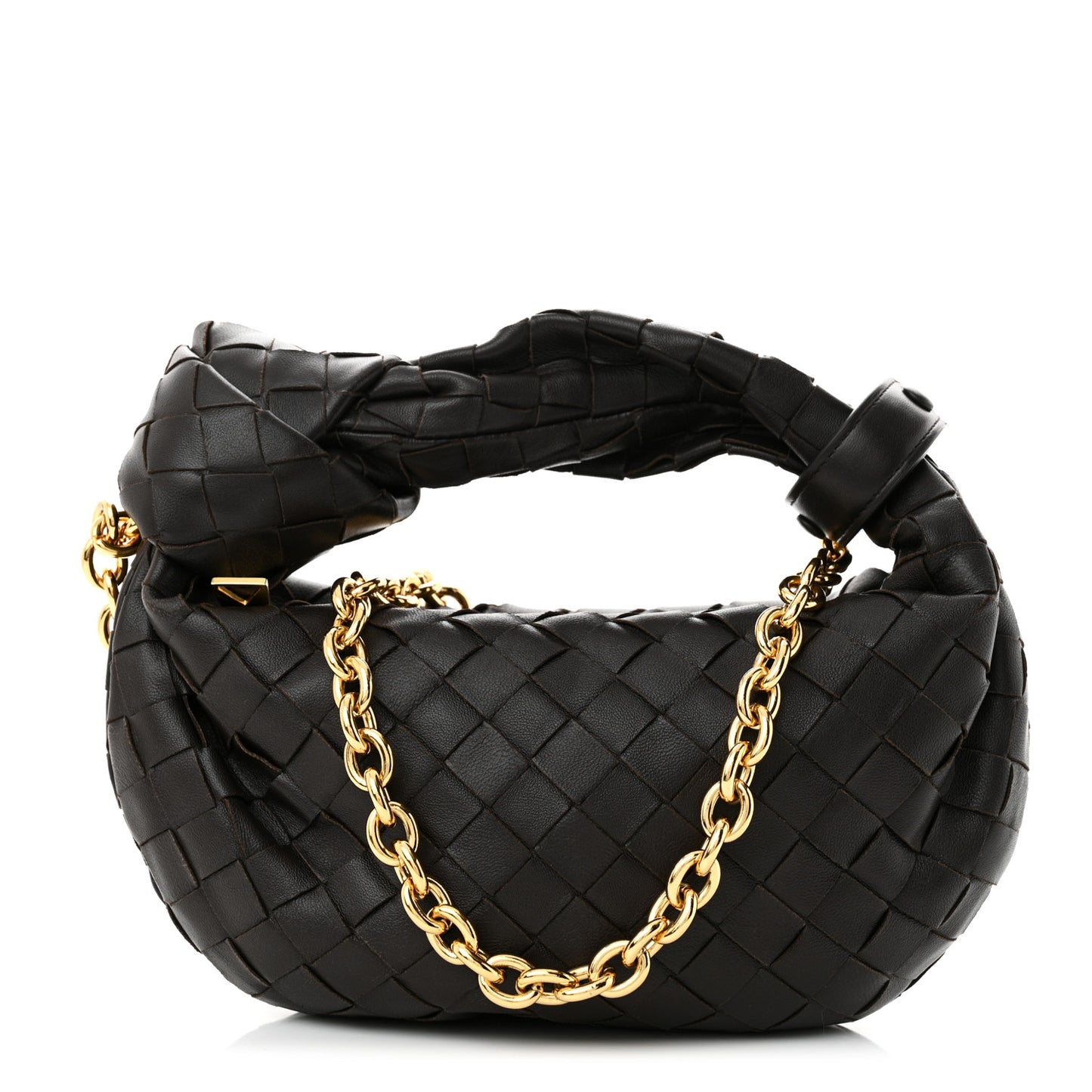 Nappa Intrecciato Mini Chain Jodie Fondant