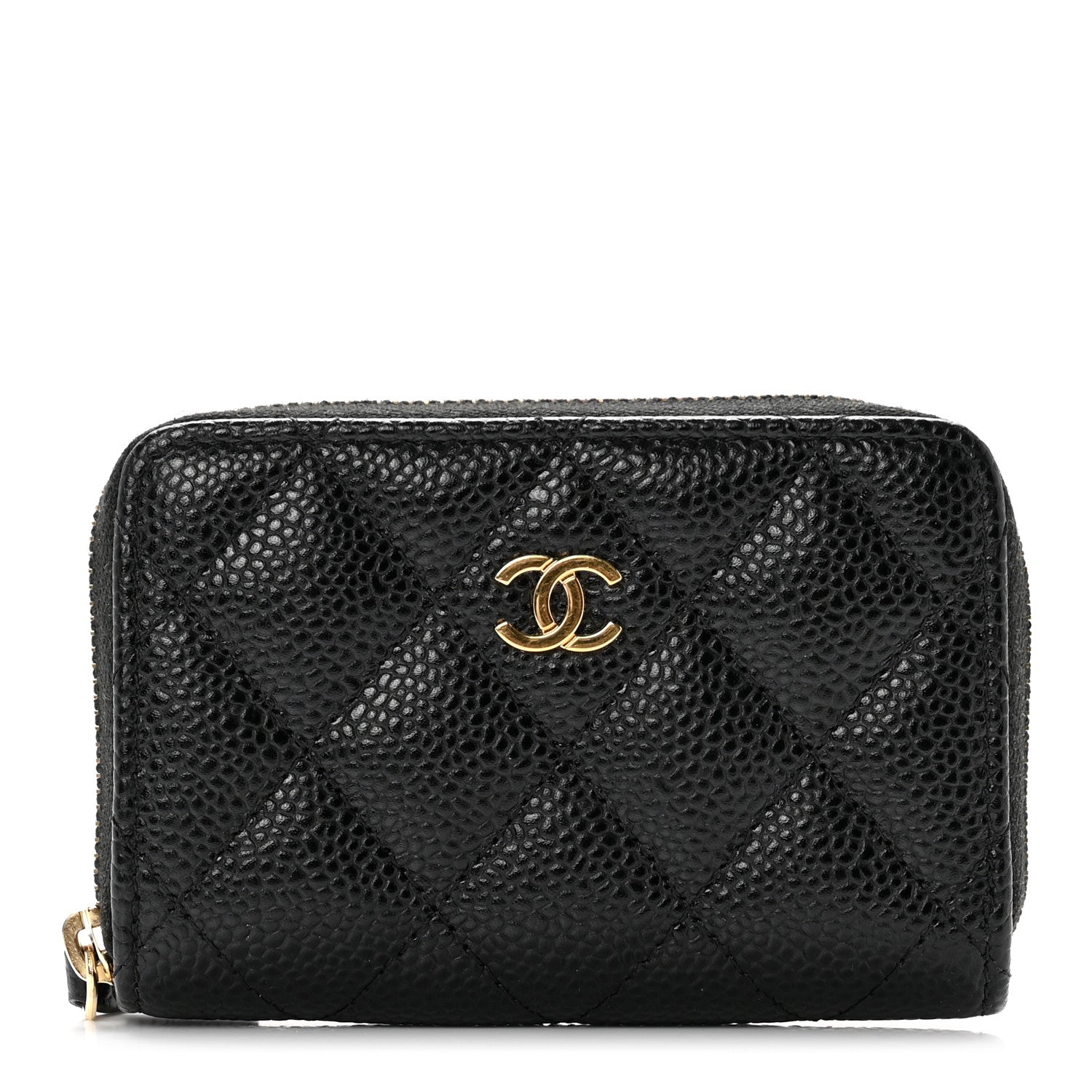 Chanel Caviar Quilted Zip Coin Purse Black 1 of 7