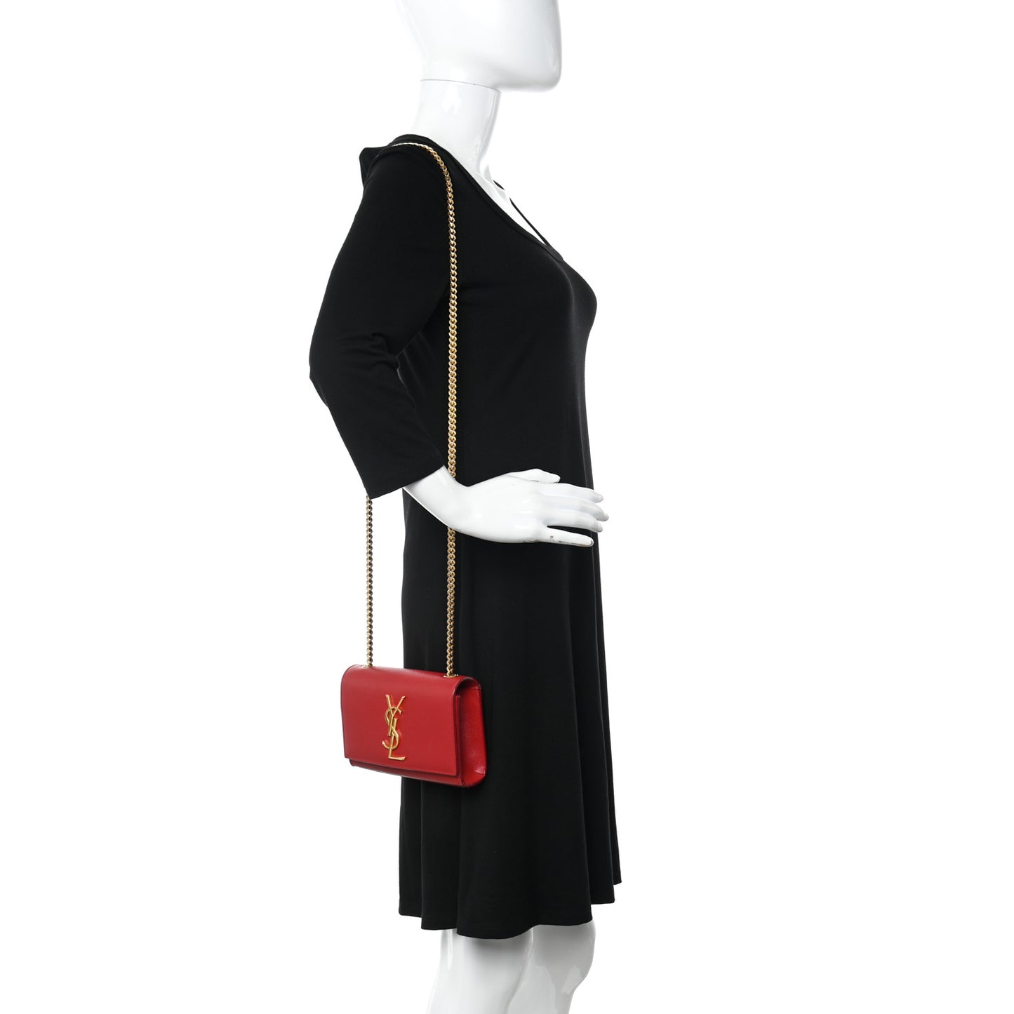 Grain De Poudre Small Monogram Kate Satchel Red