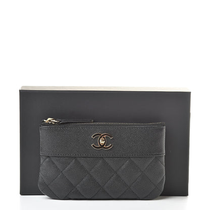 Chanel Caviar Quilted Small Vintage Mademoiselle Cosmetic Case Black 8 of 8
