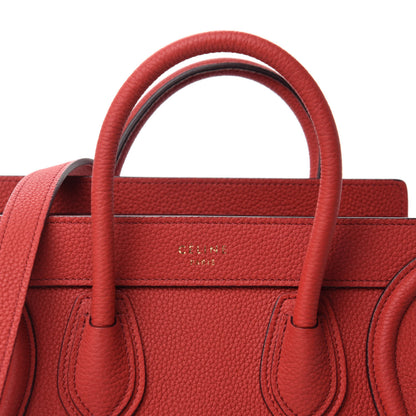 Celine Baby Grained Calfskin Nano Luggage Red 10 of 10