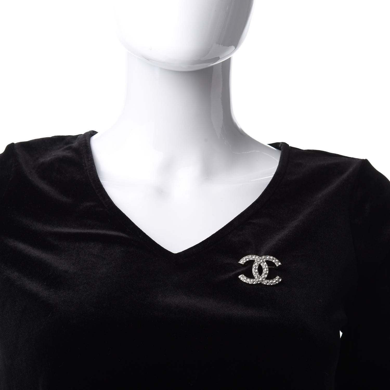 Chanel Crystal Palais Garnier CC Brooch Gold 2 of 5