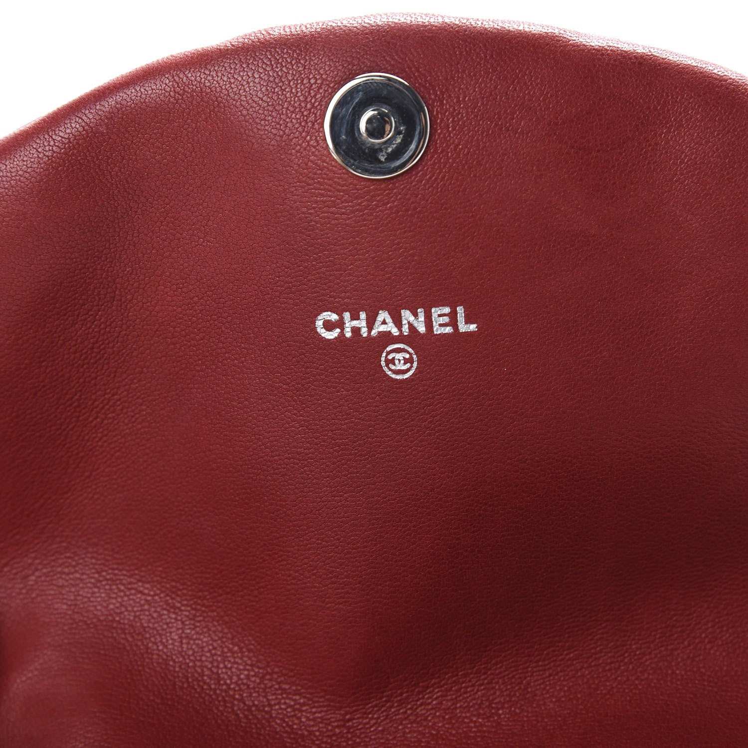 Chanel Lambskin Half Moon Wallet On Chain WOC Red 7 of 9