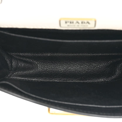 Prada City Calf Saffiano Cahier Bag Talco Black 5 of 11