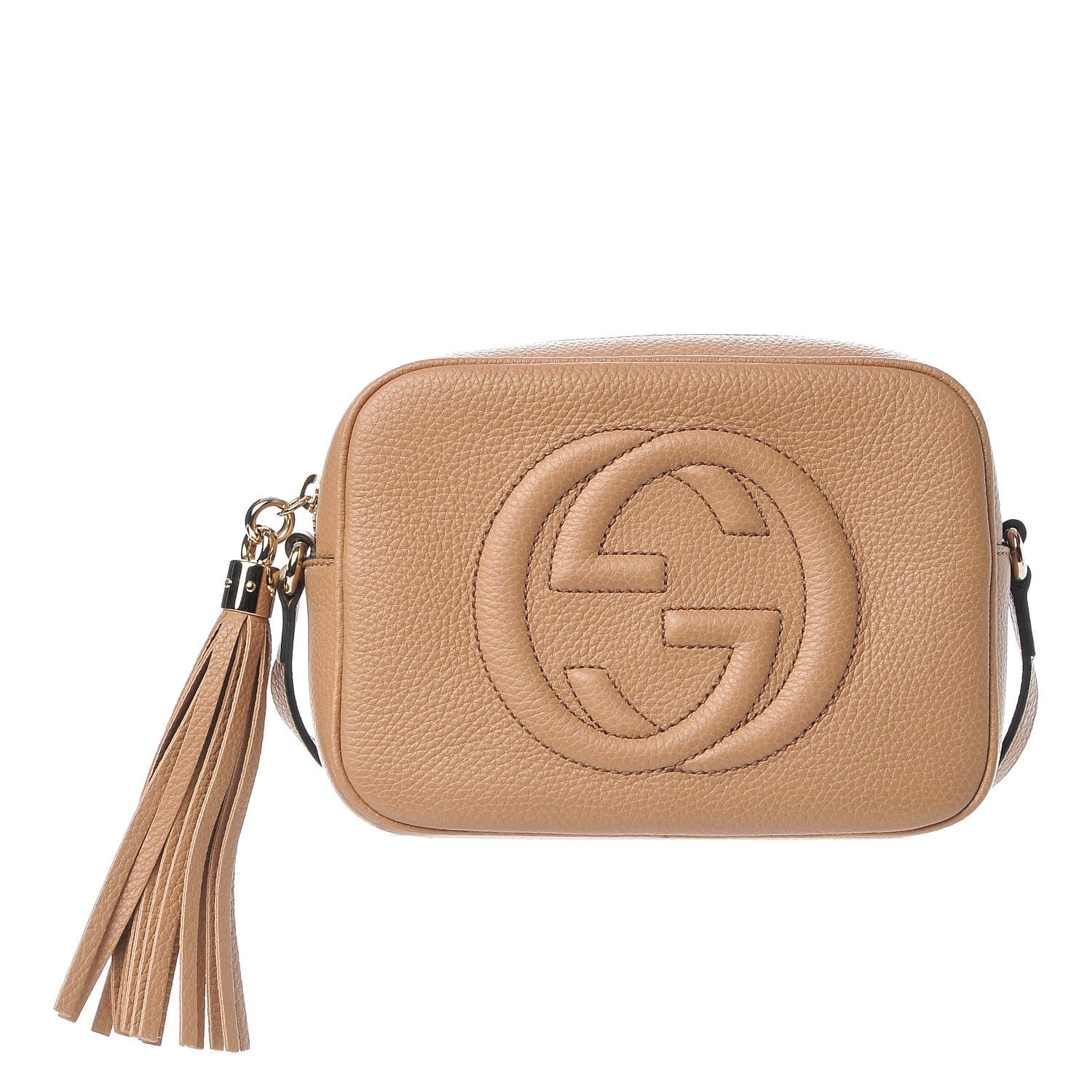 Gucci Pebbled Calfskin Small Soho Disco Bag Camelia 1 of 8