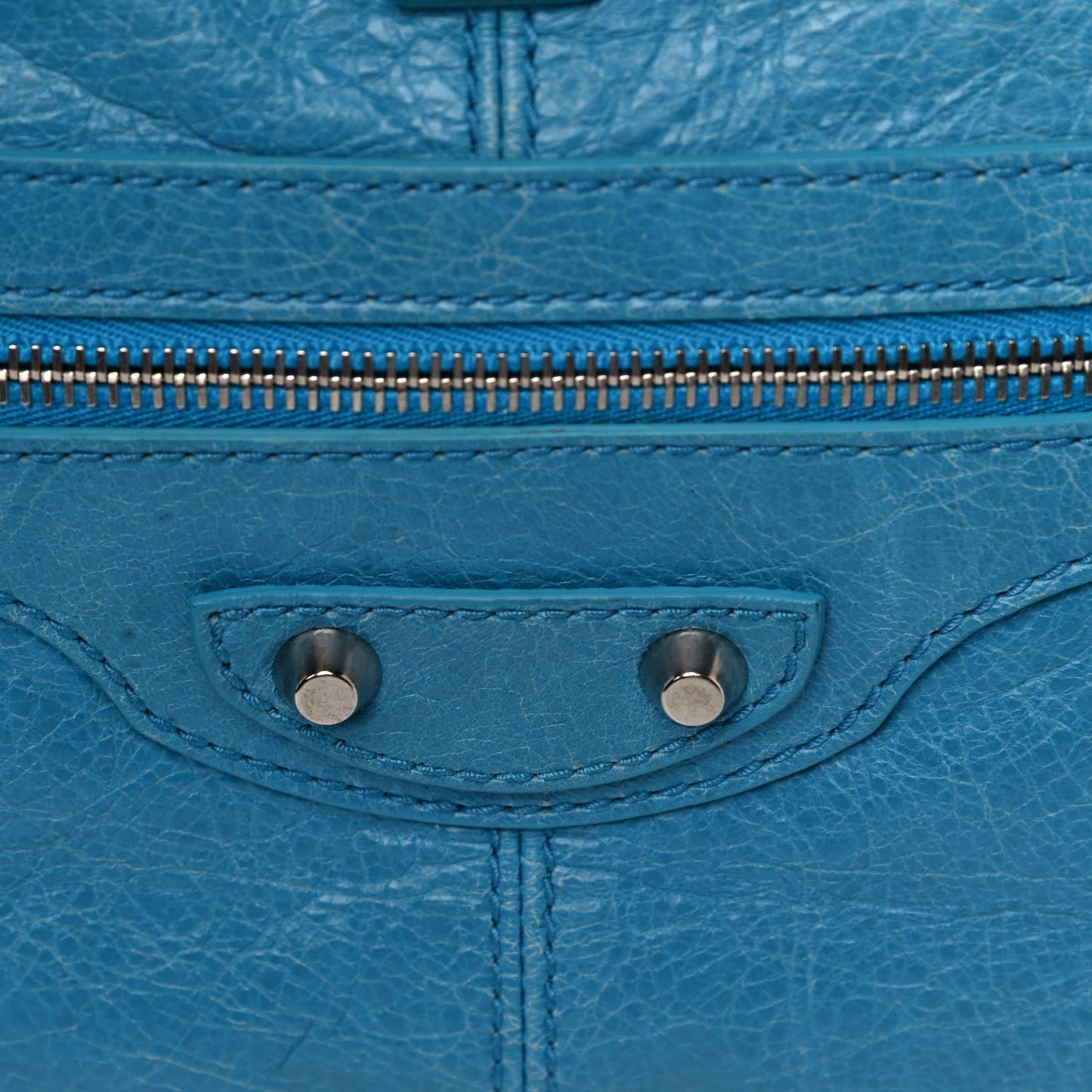 Agneau Classic Hardware Small Squash Duffel Bag Cyclade