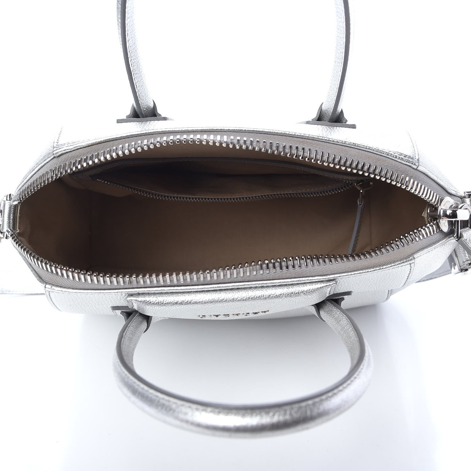 Givenchy Metallic Sugar Goatskin Small Antigona Silver 5 of 9