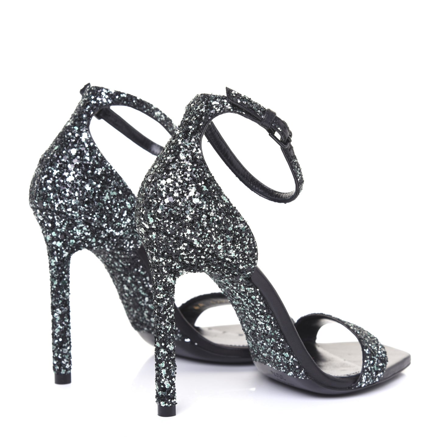 Glitter Amber 105 Ankle Strap Sandals 35.5 Black
