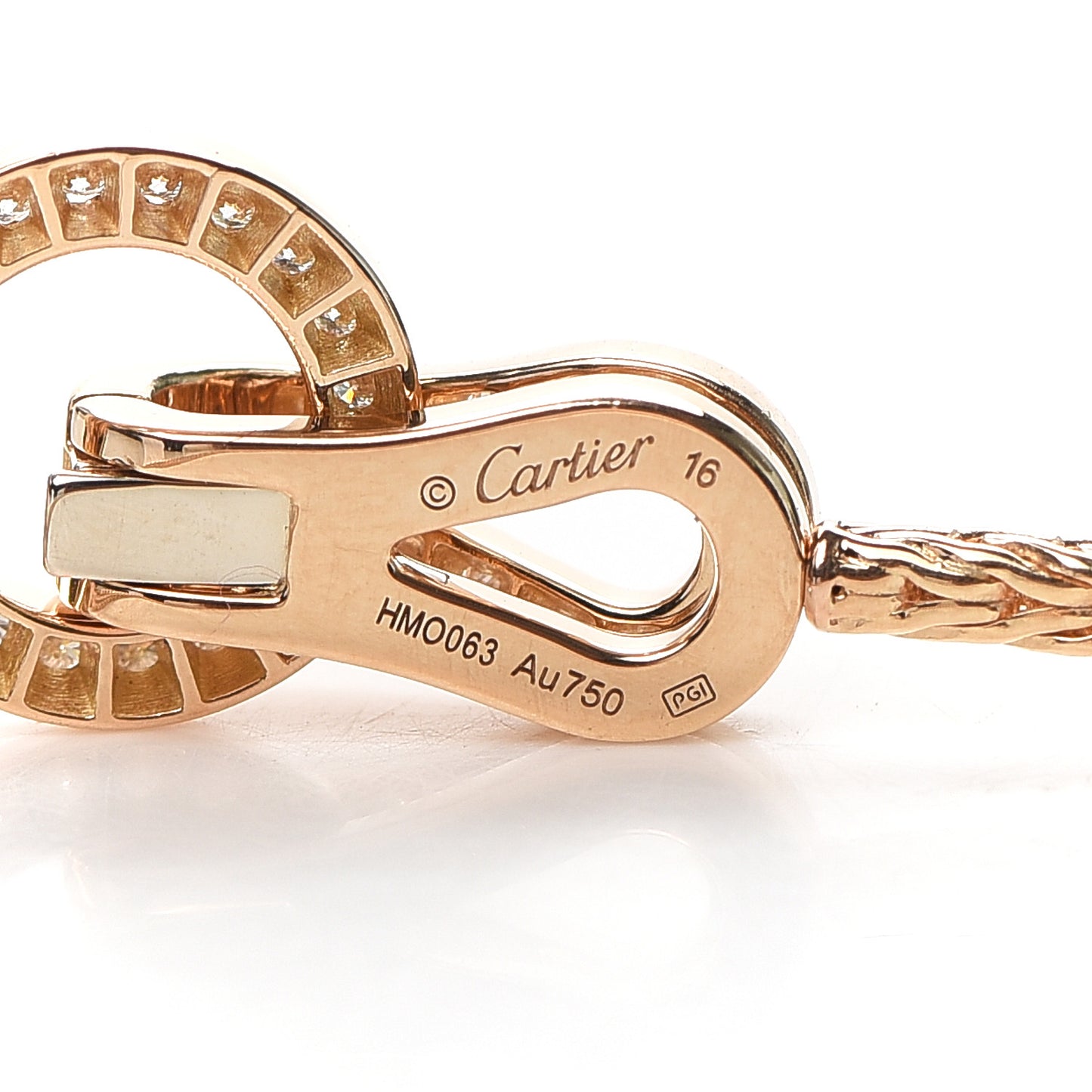 18K Yellow Gold Diamond Agrafe Bracelet