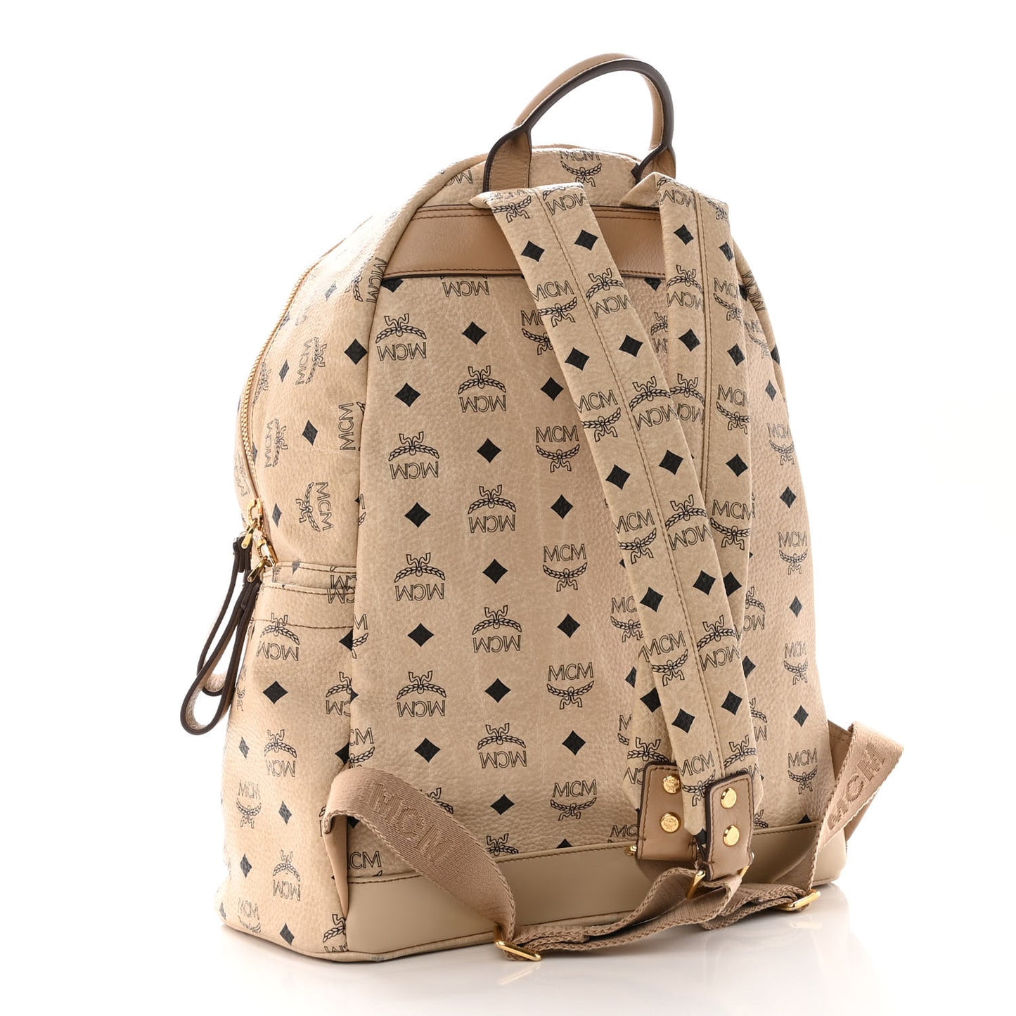 Visetos Medium Sprinkle Stud Stark Backpack Beige