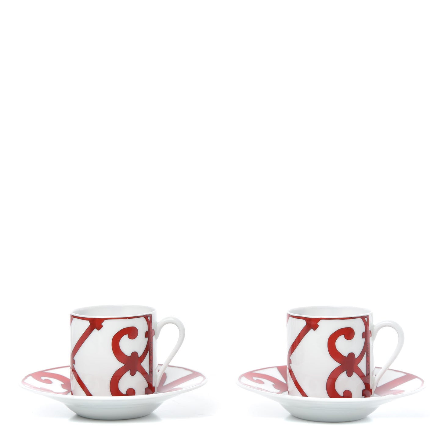 Porcelain Balcon du Guadalquivir Coffee Cup and Saucer Set of 2