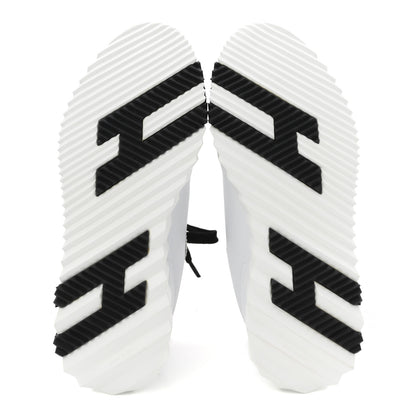 Hermes Sport Goatskin Suede Goatskin Bouncing Sneakers 38.5 White Black 6 of 9