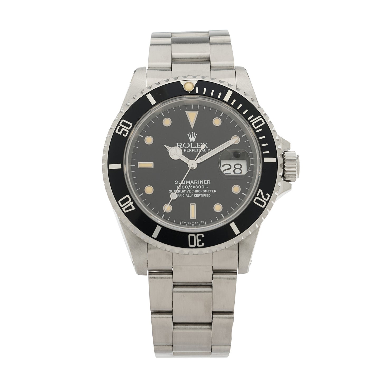 Stainless Steel 40mm Oyster Perpetual Submariner Date Watch Black 16610