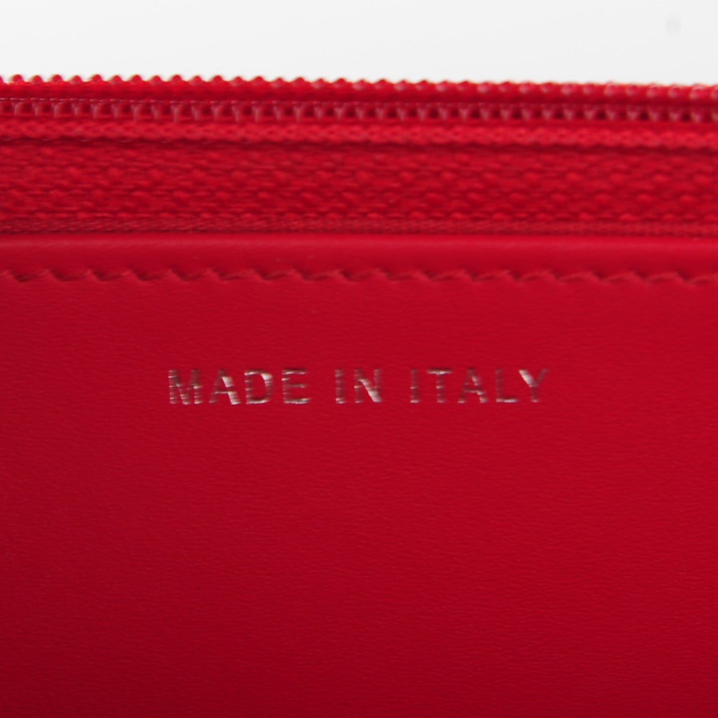 Patent Calfskin Quilted Boy Wallet On Chain WOC Red