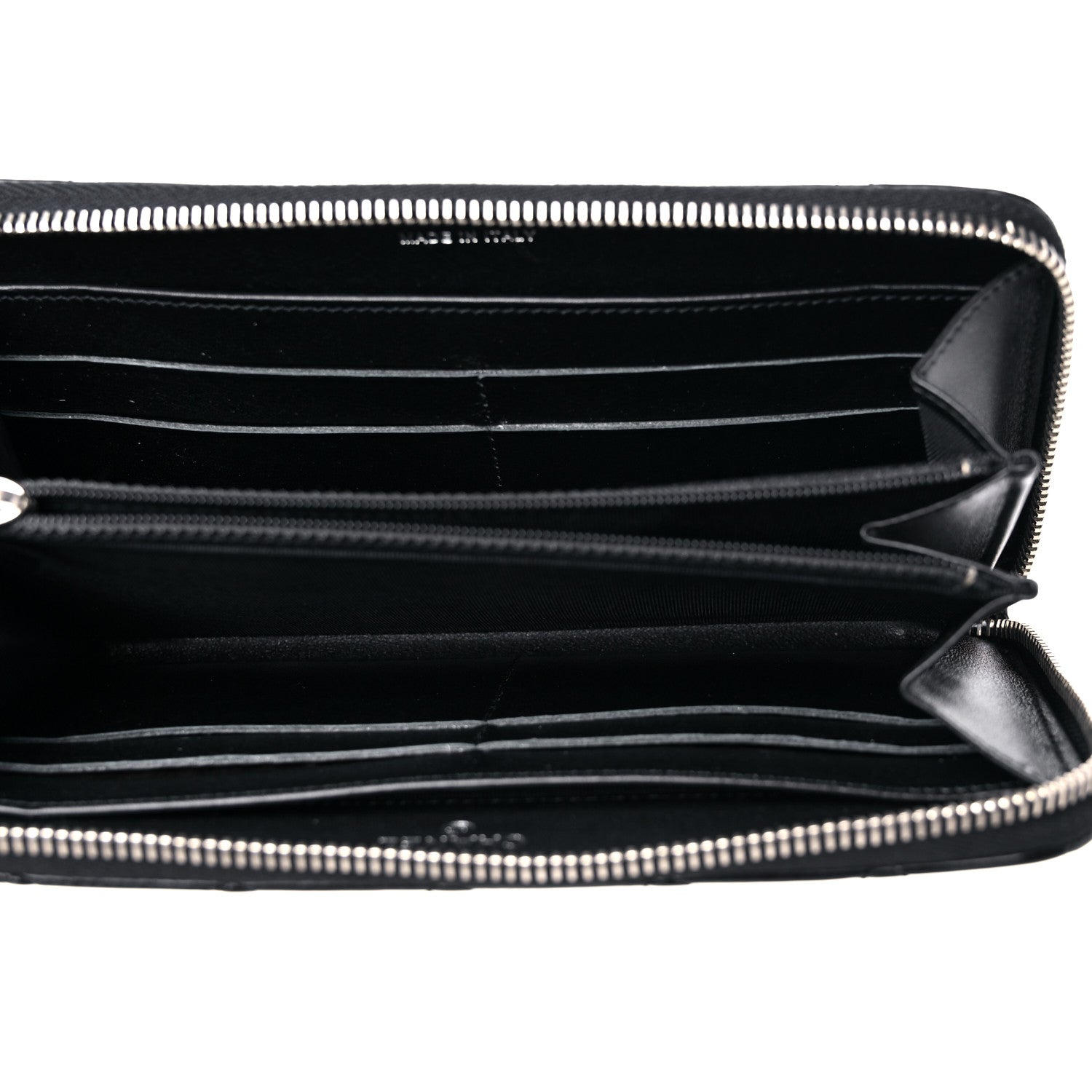 Chanel Patent Quilted Large Gusset Zip Around Wallet Black 5 of 11