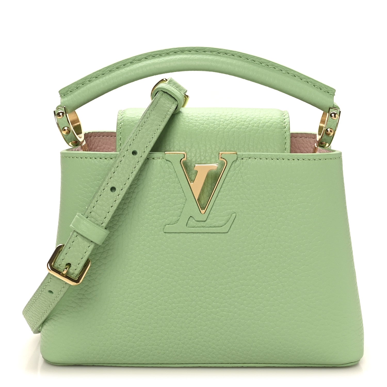 Louis Vuitton Taurillon Mini Capucines Vert Pomme 1 of 9