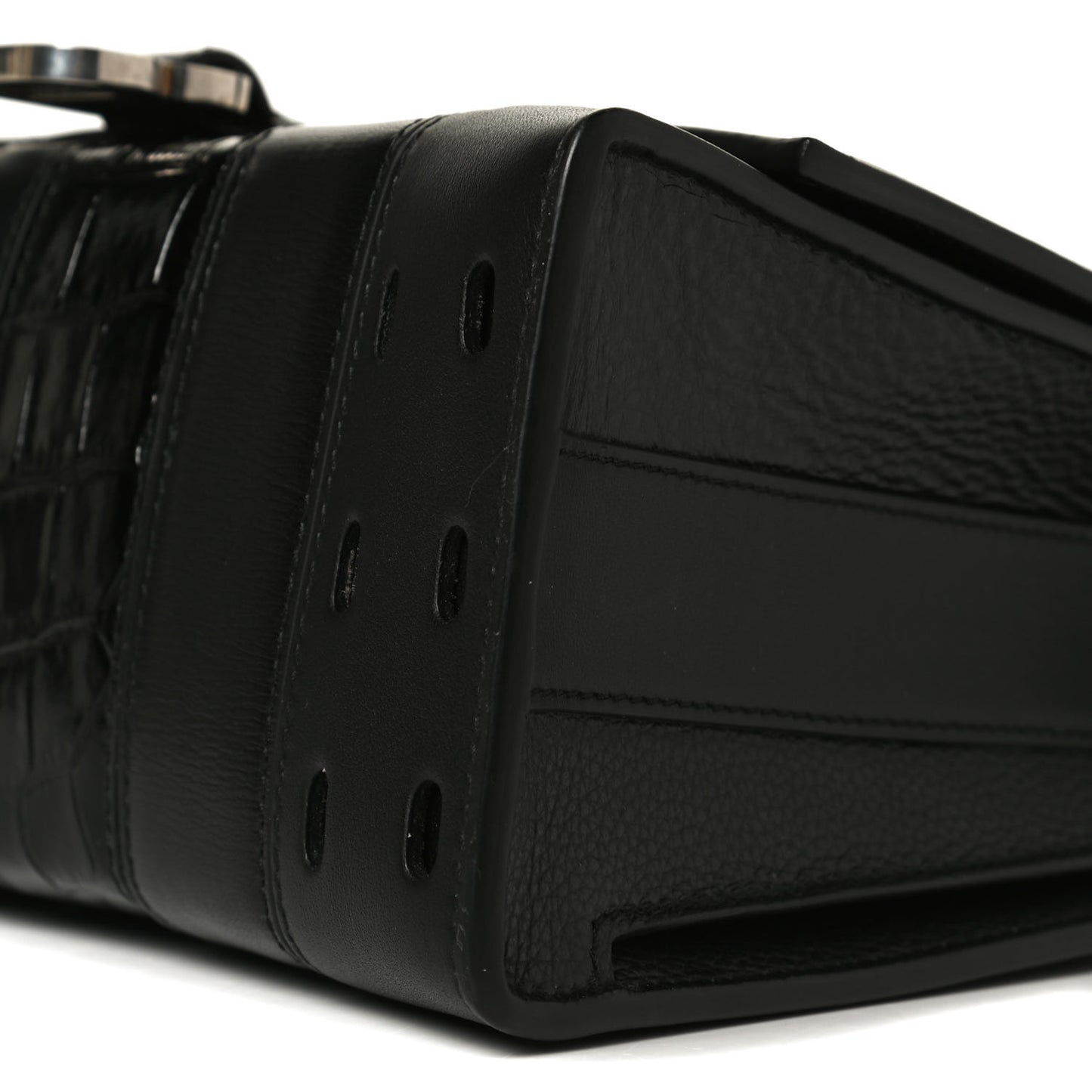 Multibelt Hourglass Top Handle Bag Black