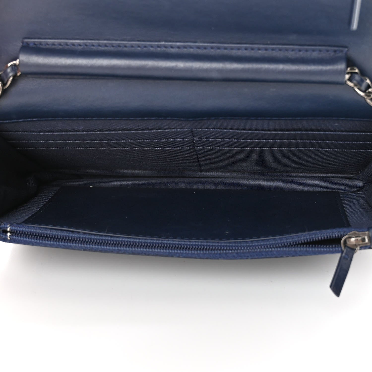 Chanel Caviar Quilted Boy Wallet On Chain WOC Navy 4 of 15