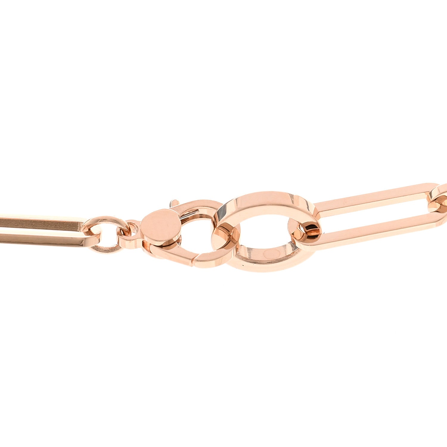 Hermes 18K Rose Gold Diamond Pave Kelly Chaine Choker Necklace 4 of 6
