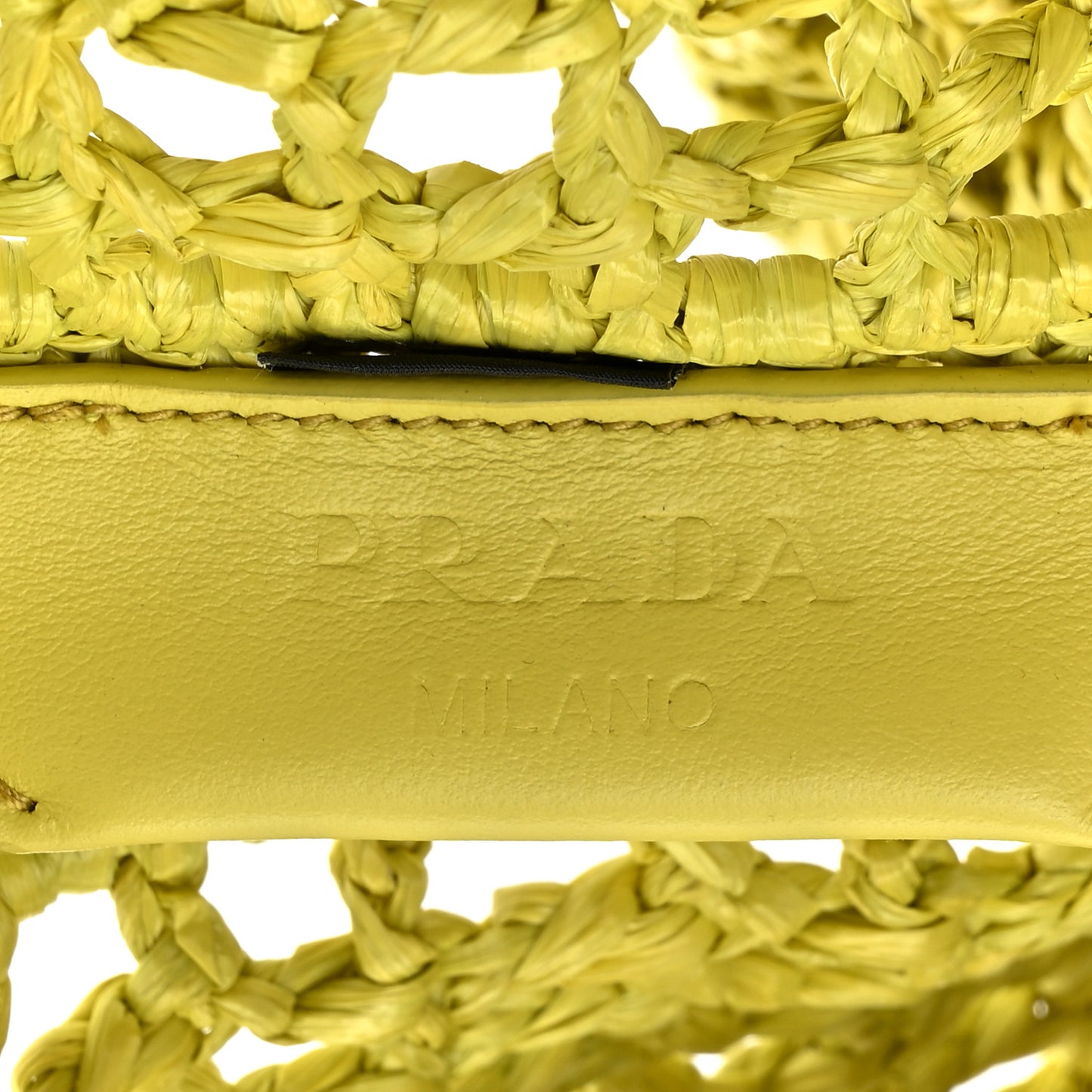 Yarn Raffia Effect Crochet Logo Embroidered Tote Bag Cedro