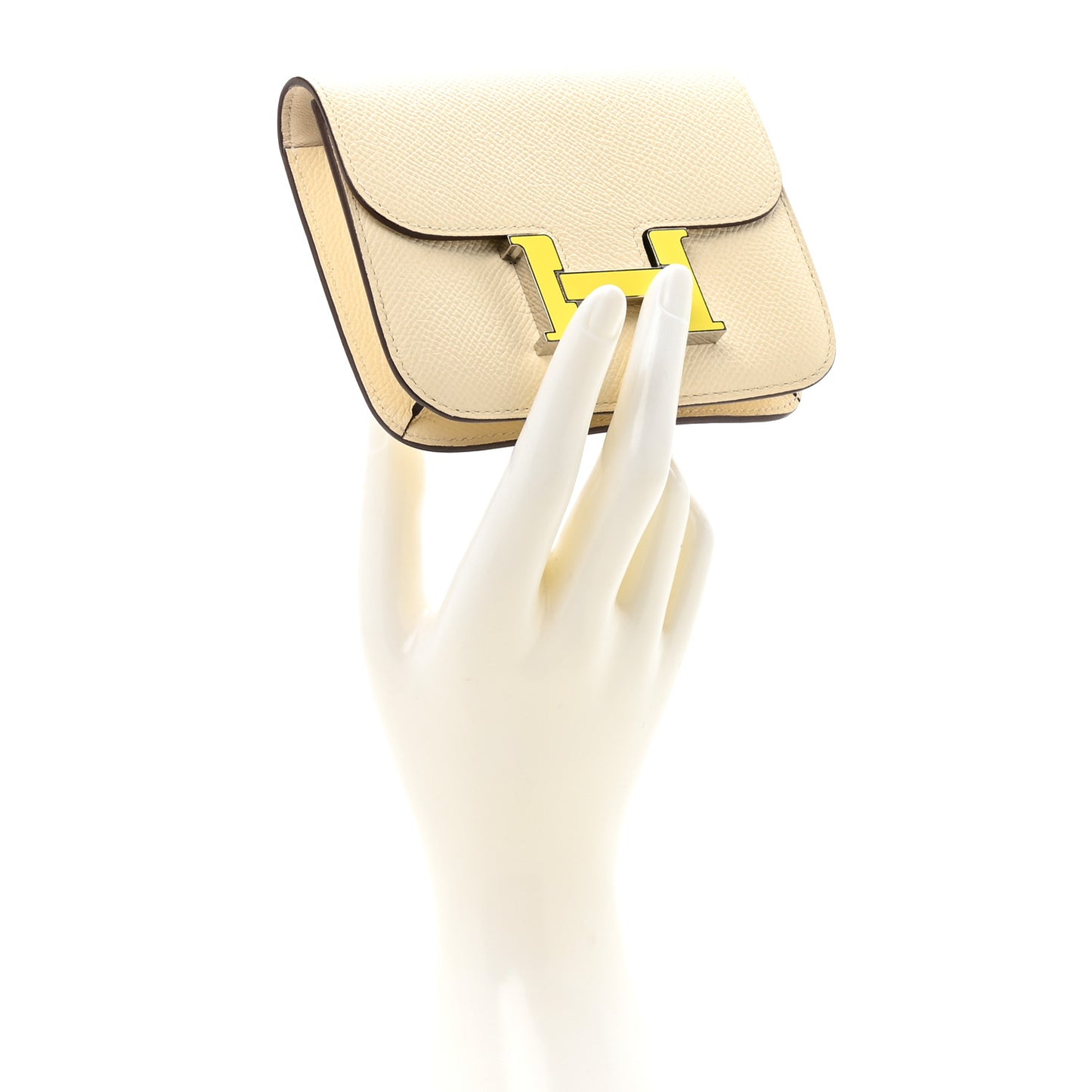 Epsom Enamel Constance Slim Wallet Nata Lime