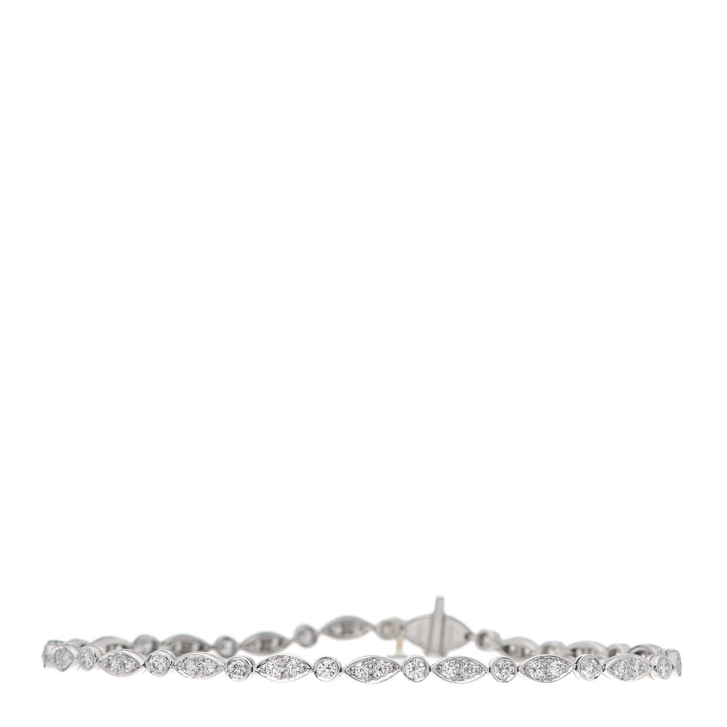 Tiffany Platinum Diamond Jazz Tennis Bracelet 1 of 5