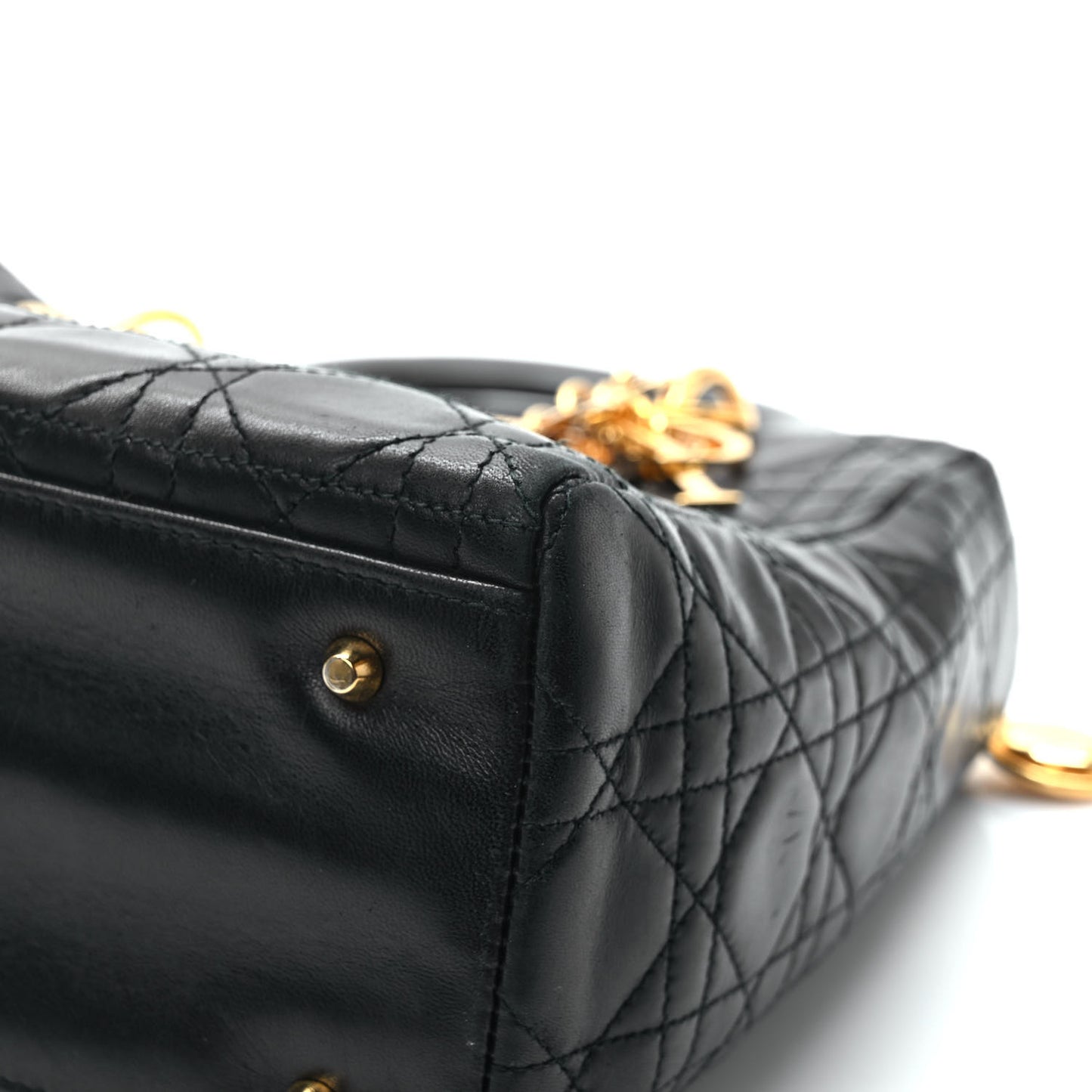 Lambskin Cannage Medium Lady Dior Black