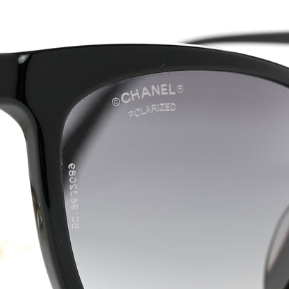 Chanel Acetate Polarized Fantasy Pearl Cat Eye Sunglasses 5341-H-A Black 8 of 9