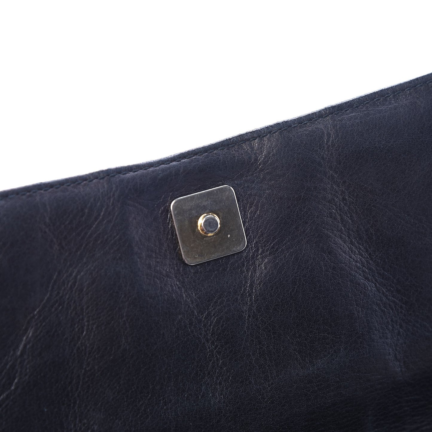 Calfskin Horsebit Chain Clutch Black