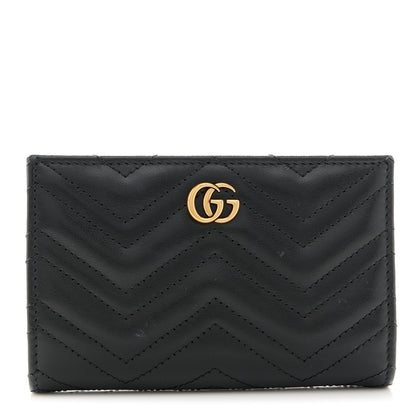 Gucci Calfskin Matelasse GG Marmont Wallet Black 1 of 10