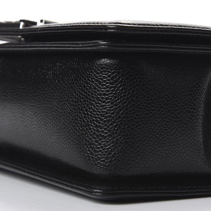 Chanel Caviar Chevron Quilted Medium Boy Flap Black 7 of 10