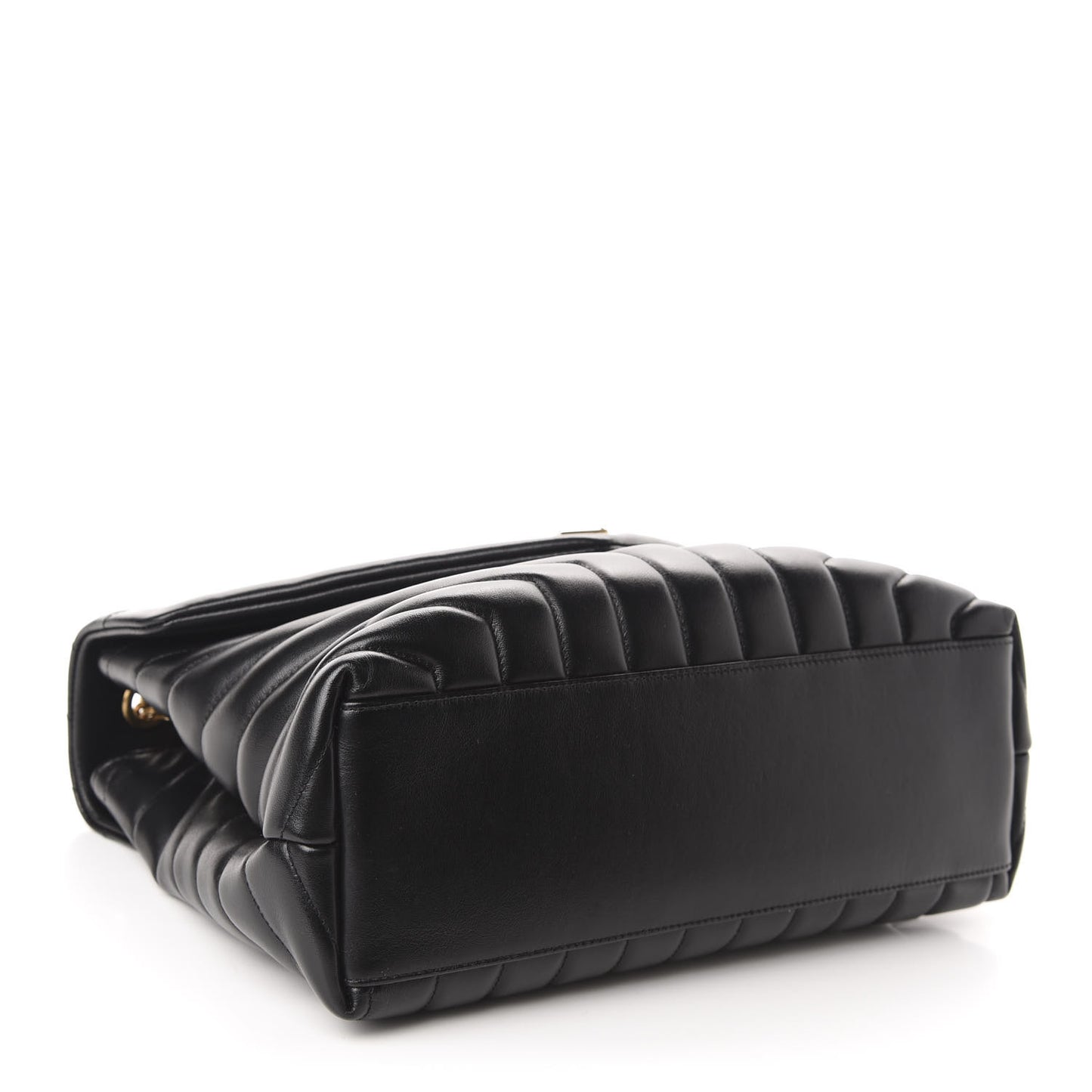 Calfskin Y Quilted Monogram Medium Loulou Chain Satchel Black