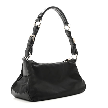 Prada Tessuto Nylon Saffiano Shoulder Bag Black 3 of 10
