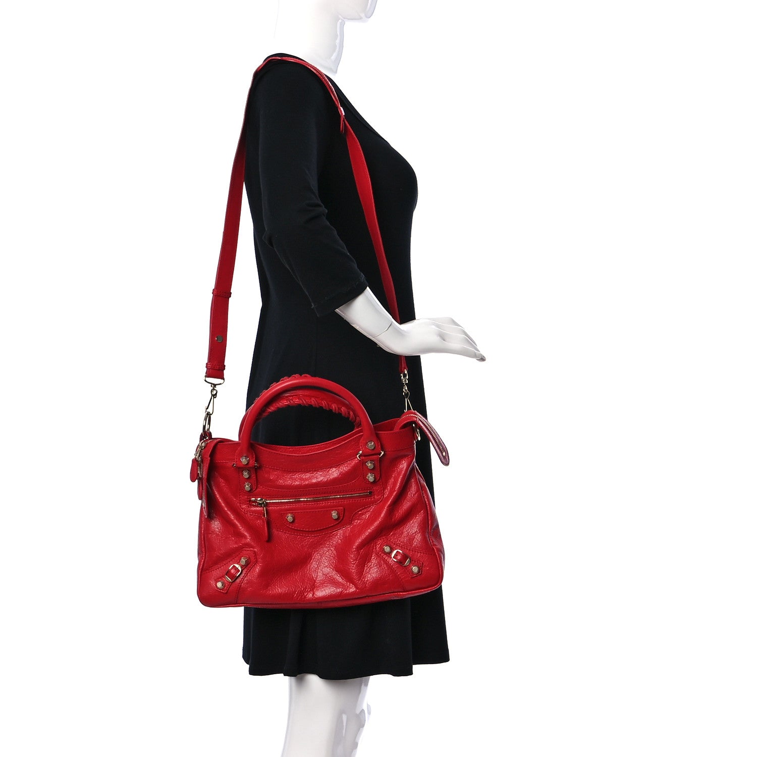 Balenciaga Agneau Giant 12 Gold Hardware Town Rouge Cardinal 2 of 11