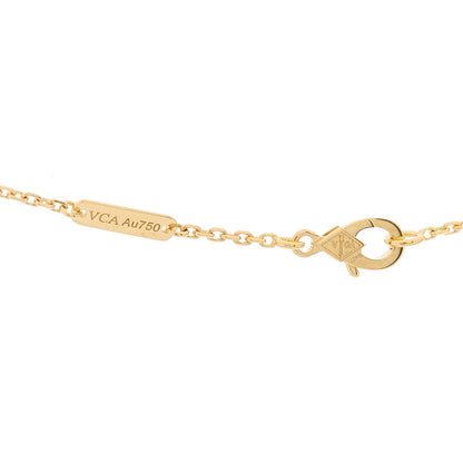 Van Cleef & Arpels 18K Yellow Gold Guilloche Vintage Alhambra Pendant Necklace 5 of 6