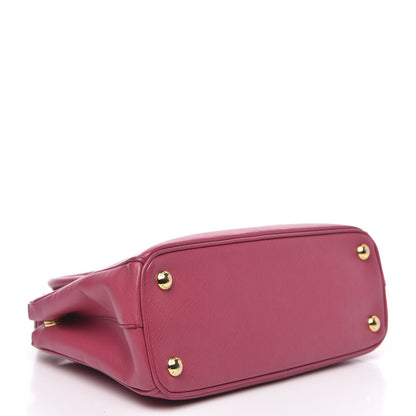 Prada Saffiano Mini Galleria Double Zip Tote Peonia 4 of 12