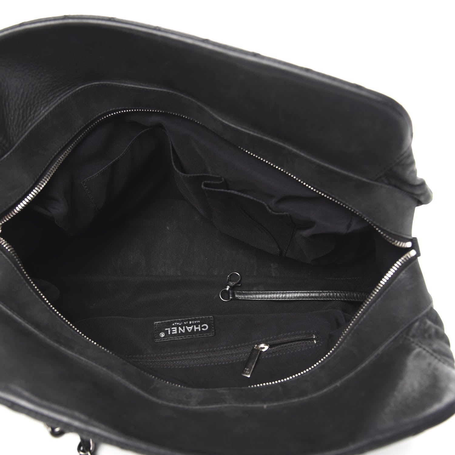 Chanel Iridescent Calfskin Chic Quilt Bowling Bag Black 5 of 14