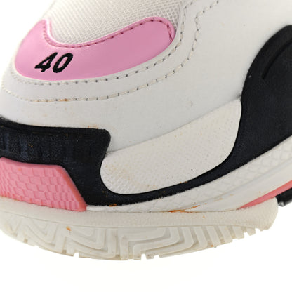 Balenciaga Fabric Mesh Washed Effect Womens Triple S Sneakers 40 Pink White Black 8 of 12