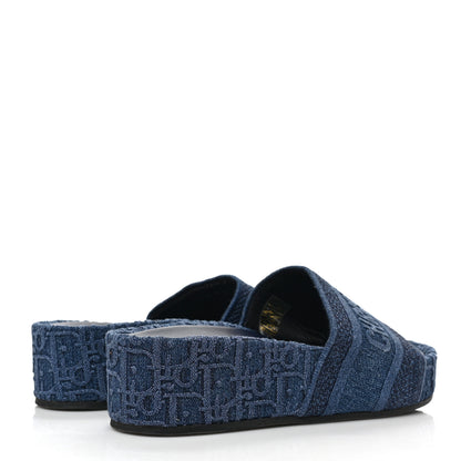 Christian Dior Oblique Denim D-Way Platform Sandal 39 Blue 4 of 7