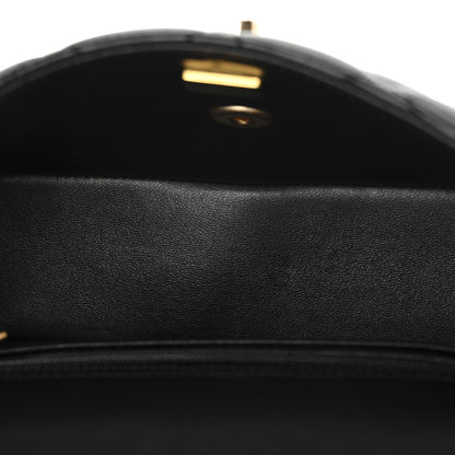 Chanel Shiny Lambskin Quilted Pearl Twist Mini Square Flap Black 5 of 11