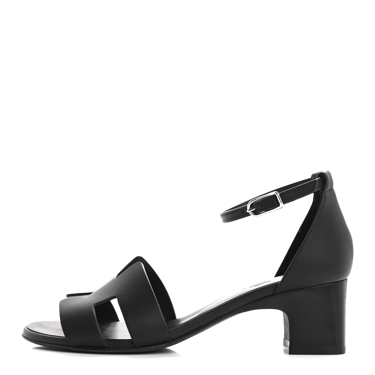 Hermes Calfskin Encens 50 Sandals 38.5 Black 1 of 6