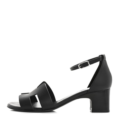 Hermes Calfskin Encens 50 Sandals 38.5 Black 1 of 6