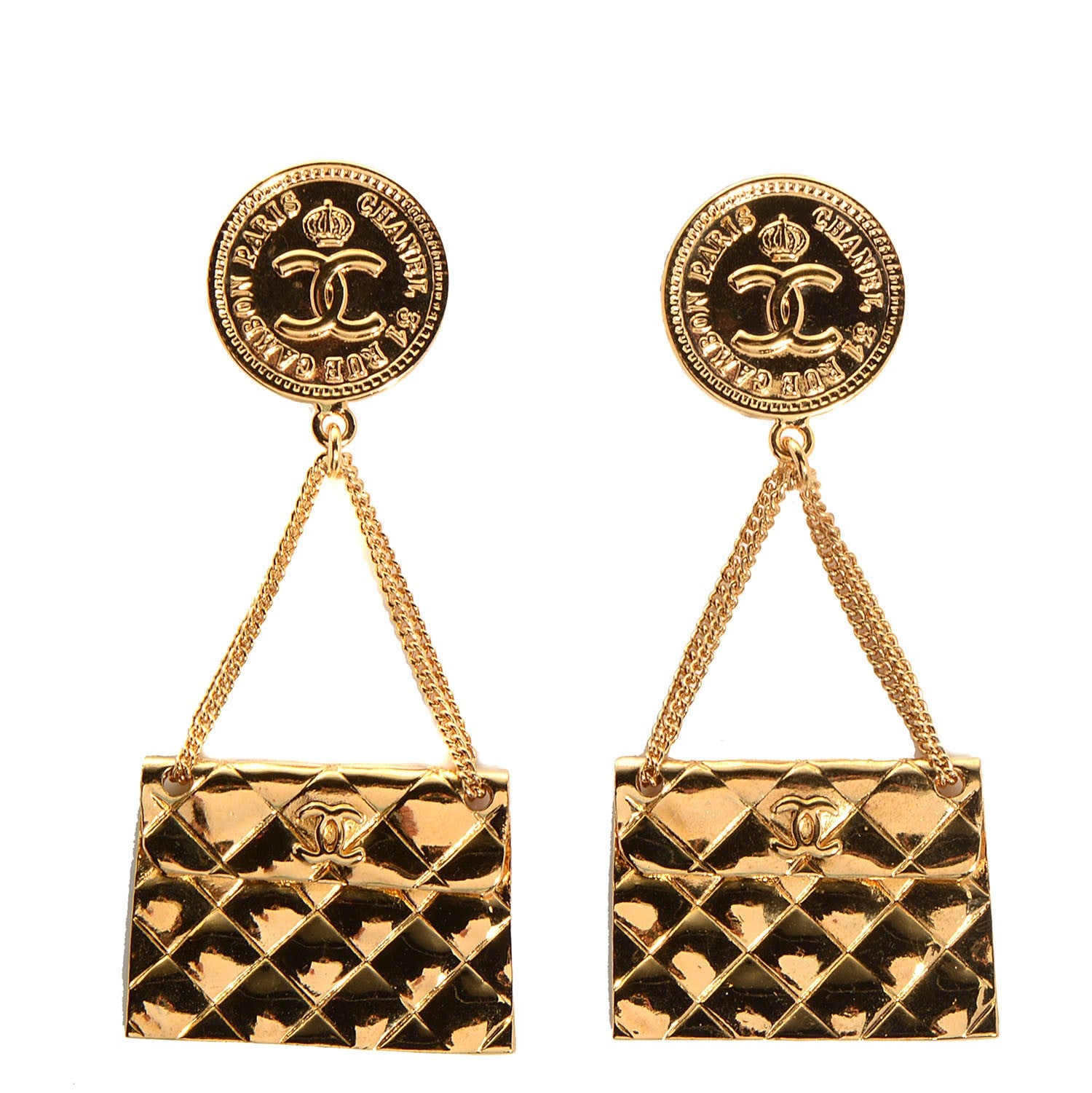 Chanel 2.55 Flap Clip On Earrings 1 of 5