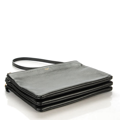 Celine Lambskin Large Trio Crossbody Bag Black 4 of 7